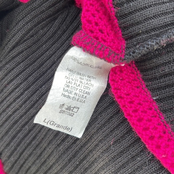 C Leo Knit Mini Multi Color Dress Size L - Picture 7 of 7